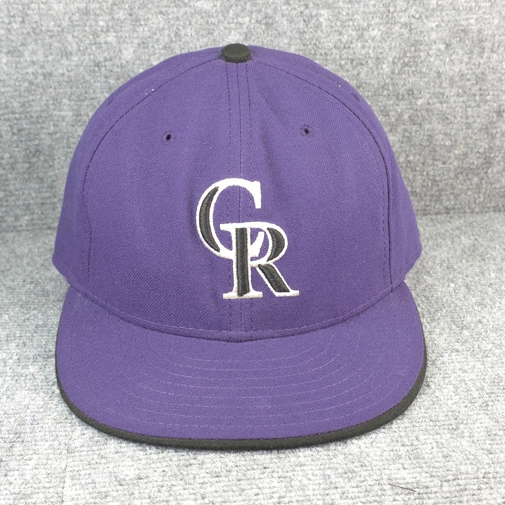 Colorado Rockies On Field‎ Player Cap Fitted Purple 7 1/2 MLB Baseball USA Made